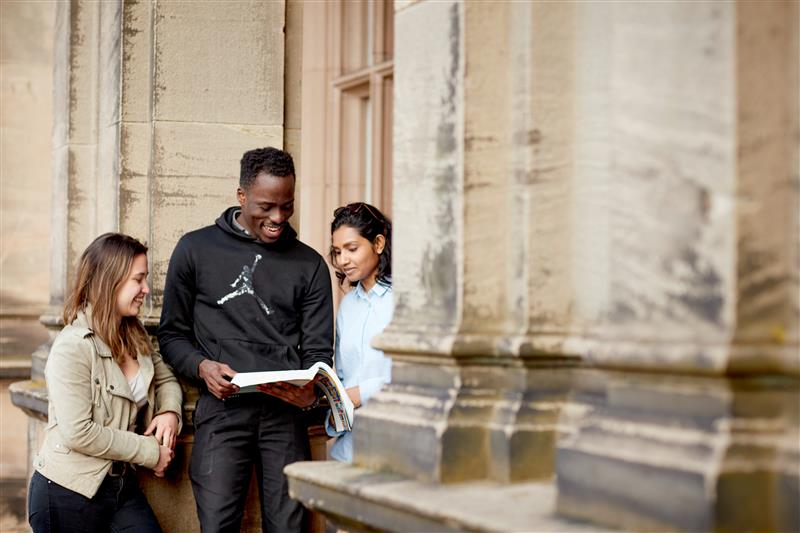 Open day image of students